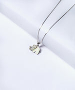 Kids White Appu Elephant Pendant with Chain
