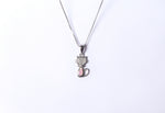 Kids Kitty Pure 925 Silver Pendant with Chain. ( Straight Kitty)