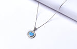 Kids Heart in a Ring Pure 925 Silver Pendant with Chain