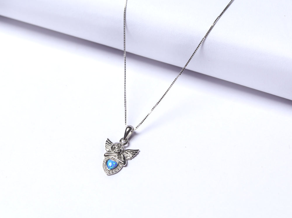 Kids Angel Pure 925 Silver Pendant with chain