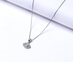 Kids Evil Eye Pure 925 Silver Pendant with Chain