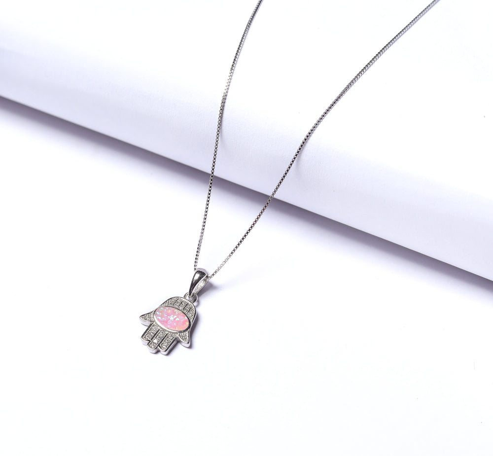 Kids Hamza Hand Silver Pendant