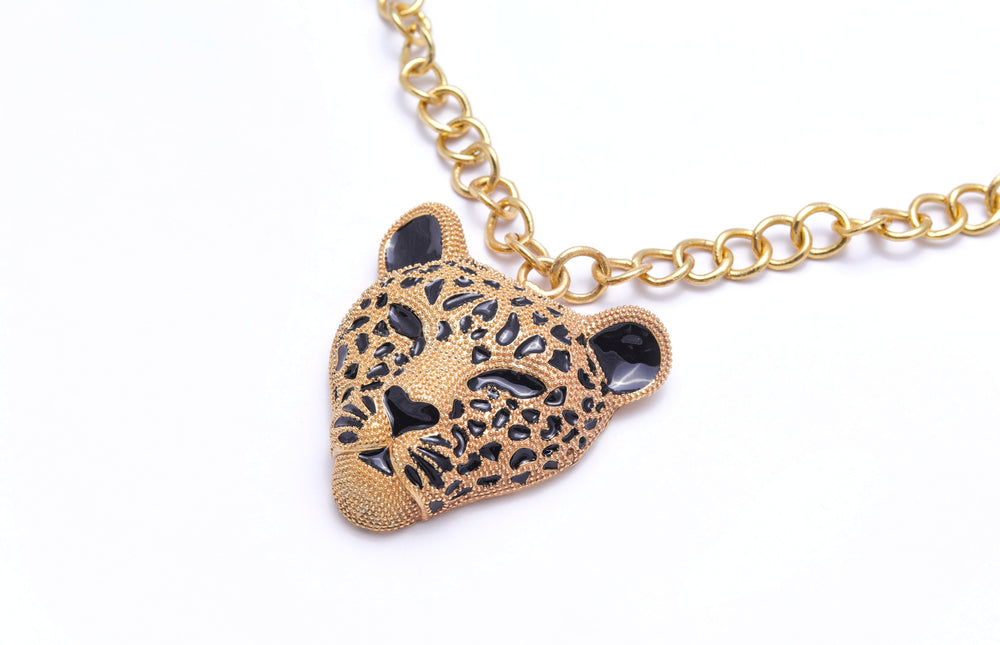 The Gold Plated Hand Carved Leo Necklace