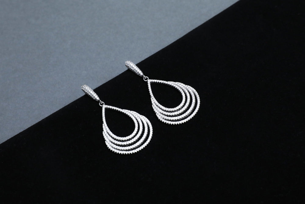 Layered Silver ZIA Earrings