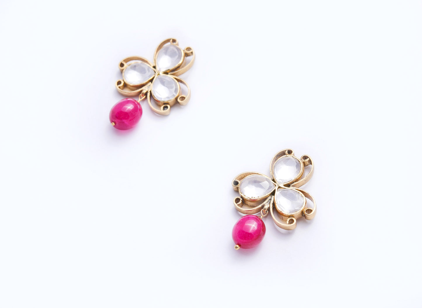 Ramyasi Polki Earrings - Pure 925 Silver