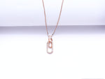 Rose Gold Sintara Diamond Studded Pendant with Chain