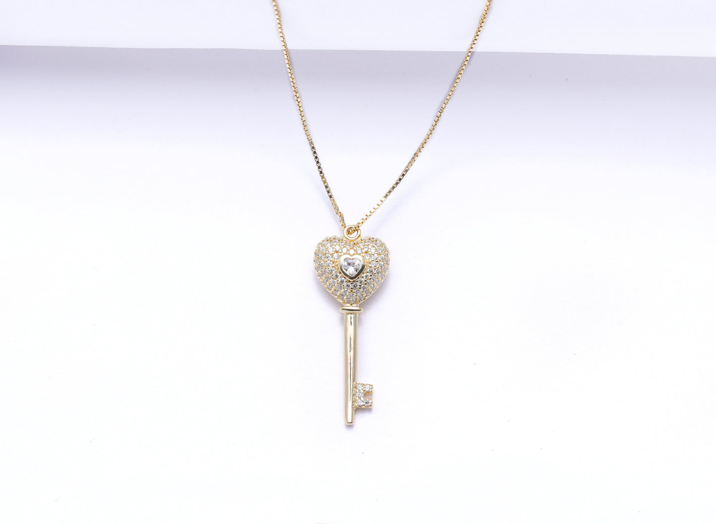 Gold Finish Pendant with Chain