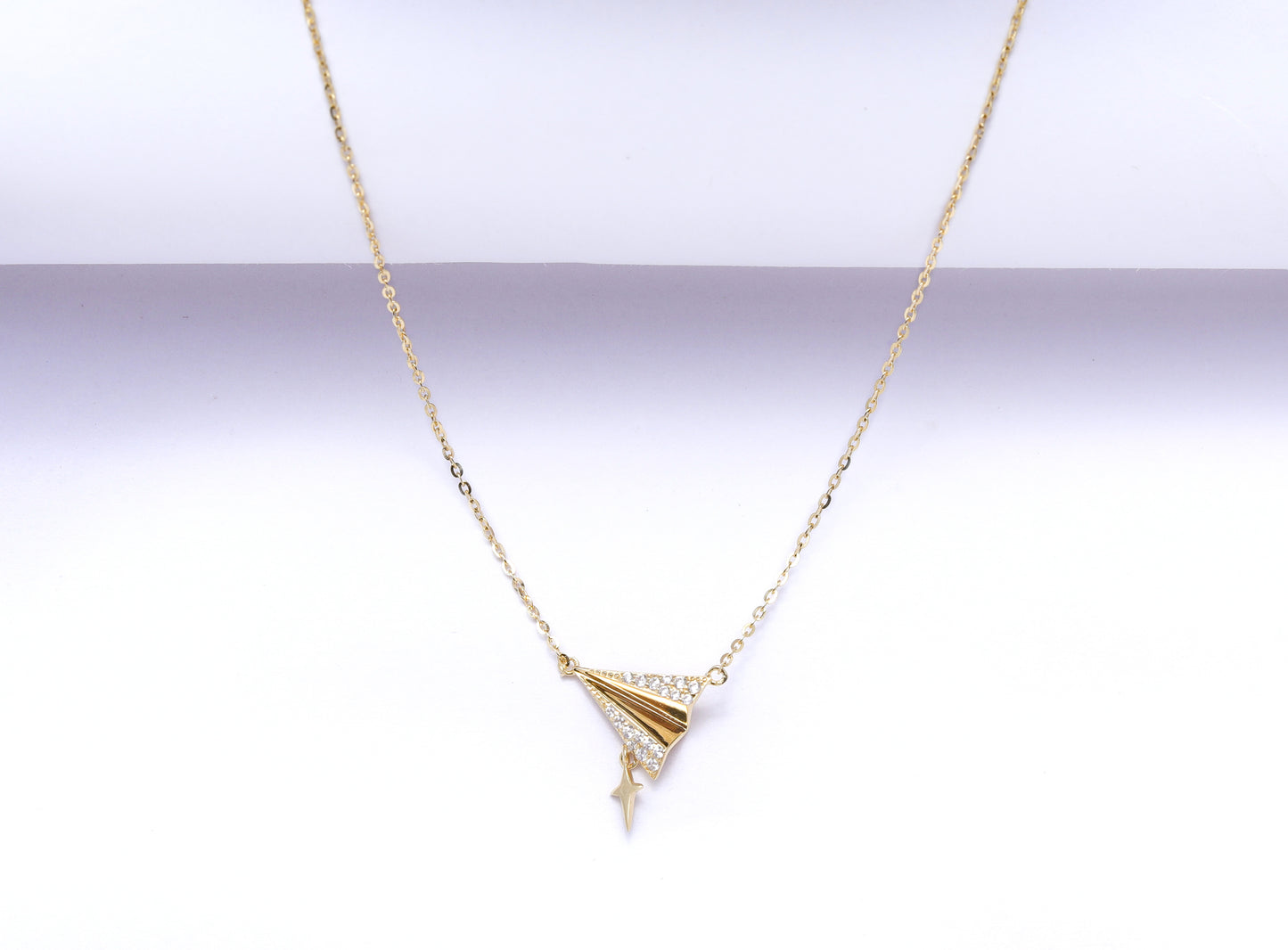 The Gold Finish Rocket Lisa Pendant with Chain