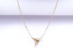 The Gold Finish Rocket Lisa Pendant with Chain