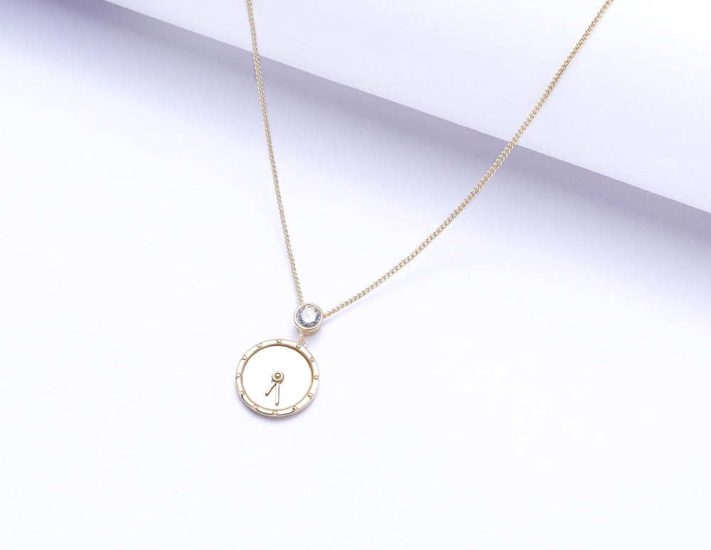 Gold Finish Pendant with Chain