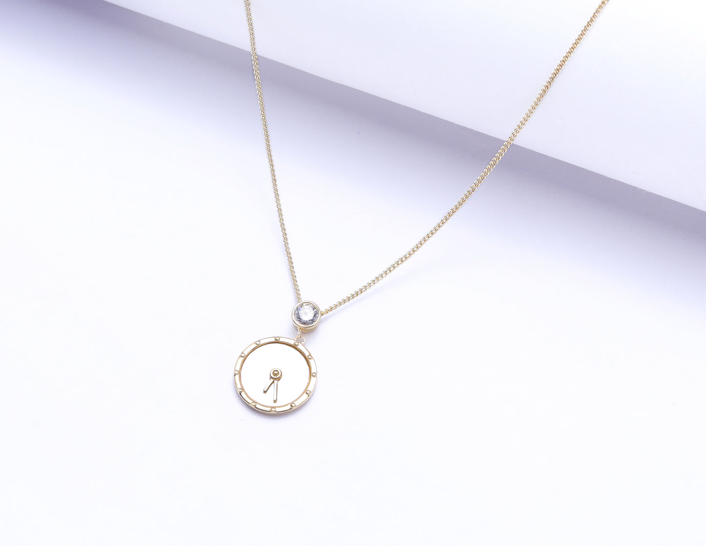 Gold Finish Pendant with Chain