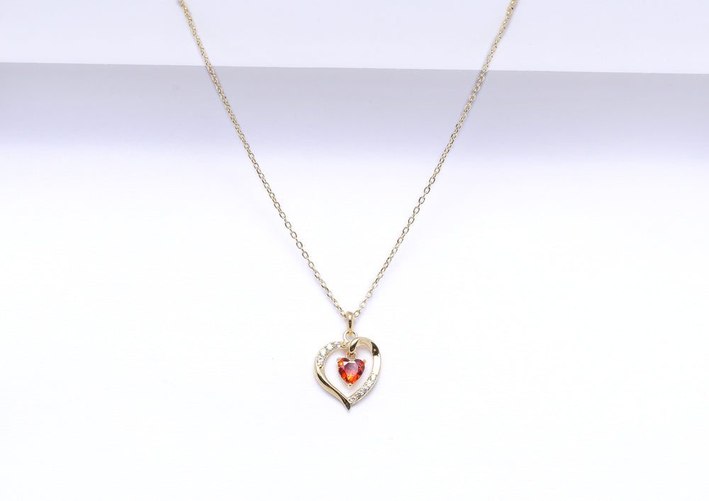 Gold Finish  Pendant With Chain