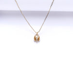 Gold Finish Pendant with Chain