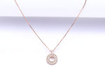 Rose Gold Finished Pendant With Chain