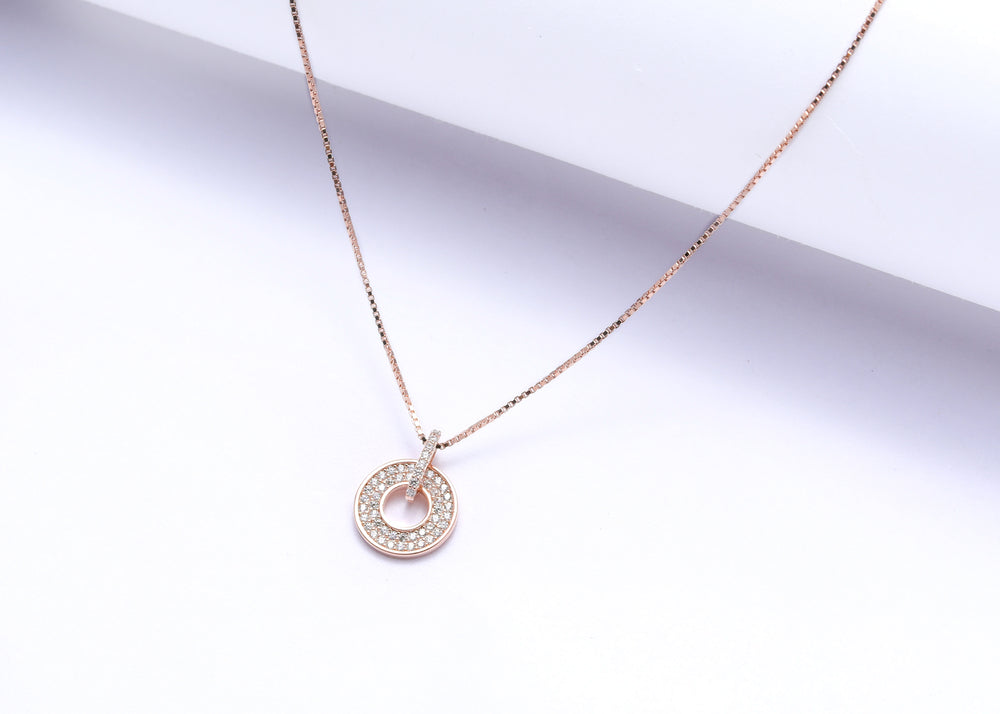 Rose Gold Pendant With Chain