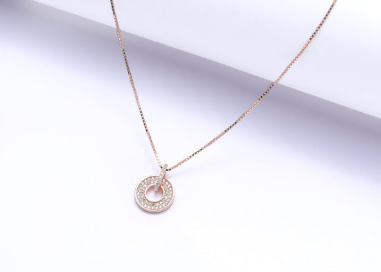 Rose Gold Pendant With Chain