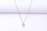 Gold Finish Santa Pearl Pendant With Chain