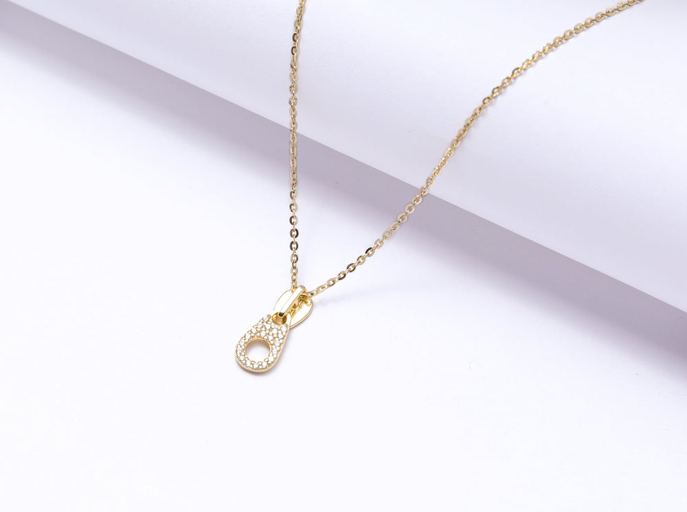 Gold Finish Pendant With Chain