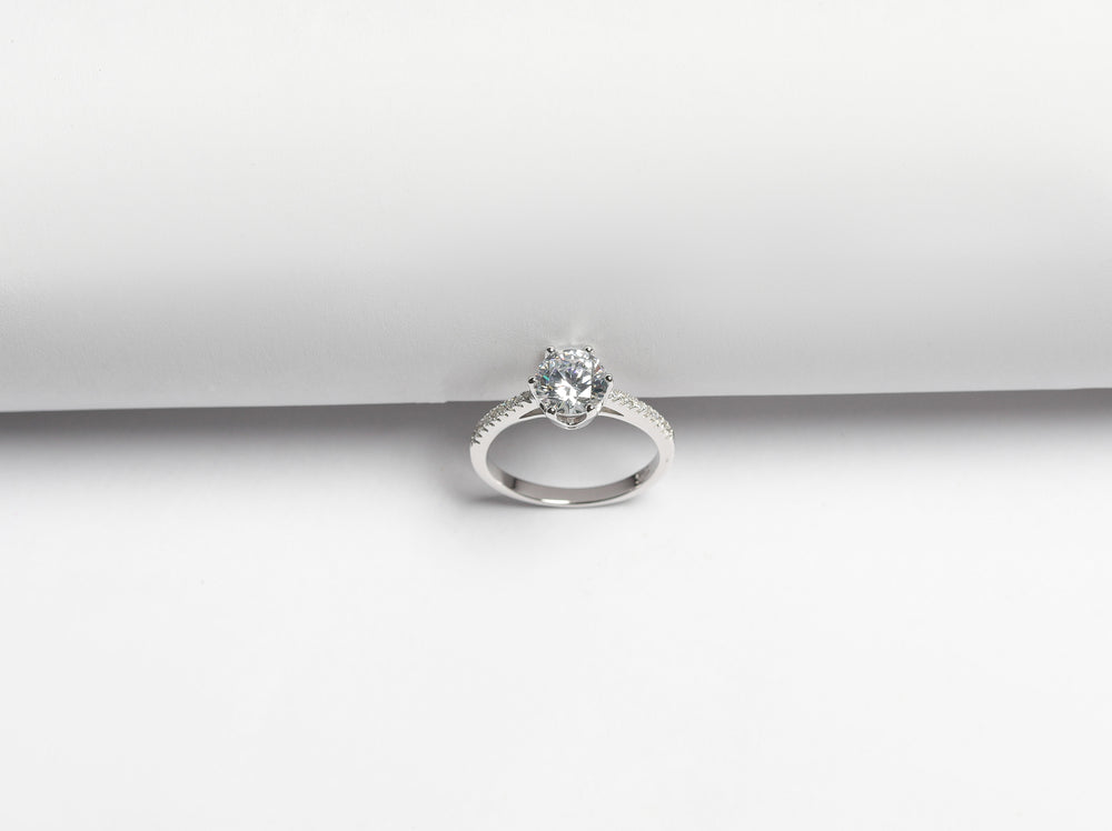 Sahoma Solitaire Ring on Pure 925 Silver