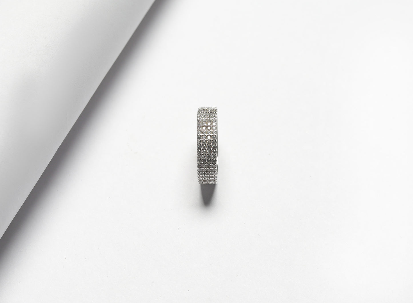 Senobar Diamond Band Ring on Pure 925 Silver.