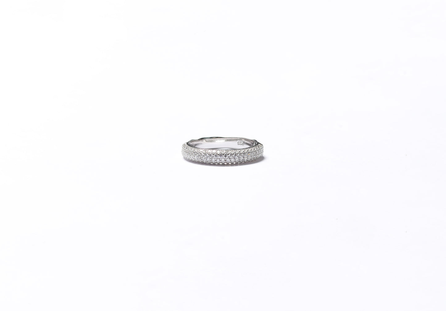 Renosa Diamond Band Ring on Pure 925 Silver
