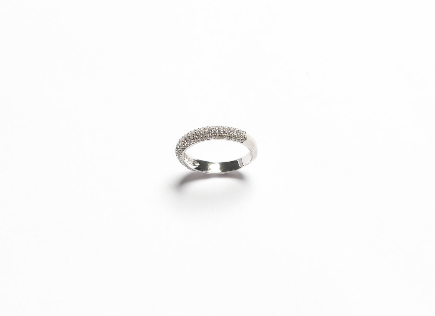 Renosa Diamond Band Ring on Pure 925 Silver