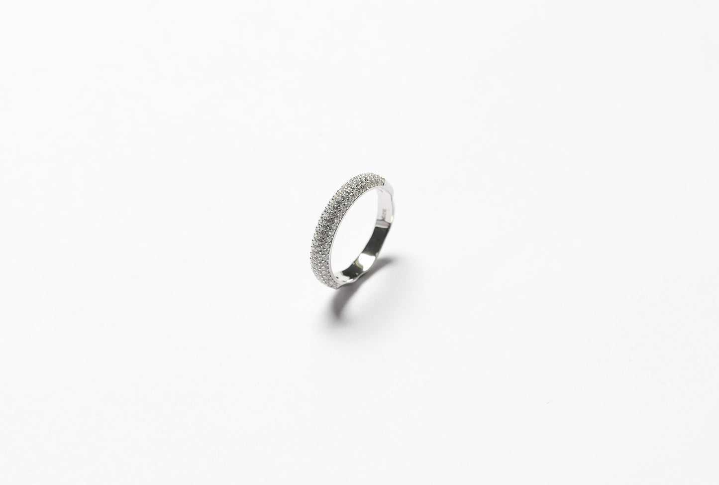 Renosa Diamond Band Ring on Pure 925 Silver