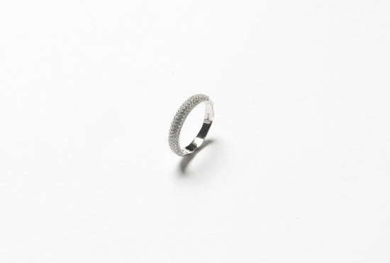 Renosa Diamond Band Ring on Pure 925 Silver