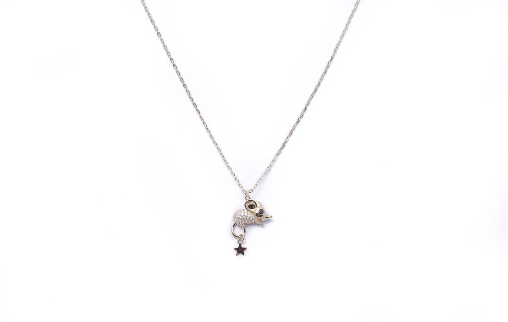Yellow finish Jerry Mouse Pendant With Chain