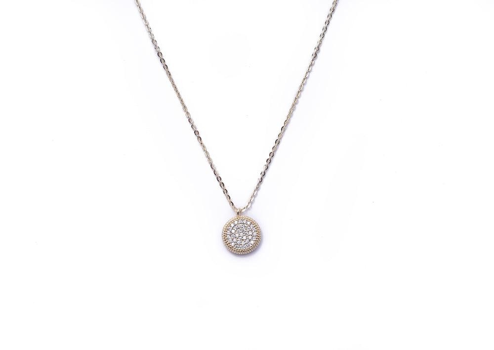 Yellow Gold Finish Pendant with Chain