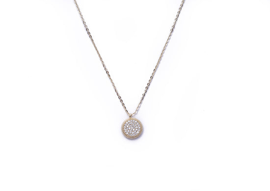 Yellow Gold Finish Pendant with Chain