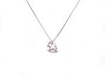 Unicorn Gold Finish Pendant With Chain