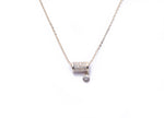 Gold Finish Barrel Pendant With Chain