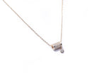 Gold Finish Barrel Pendant With Chain