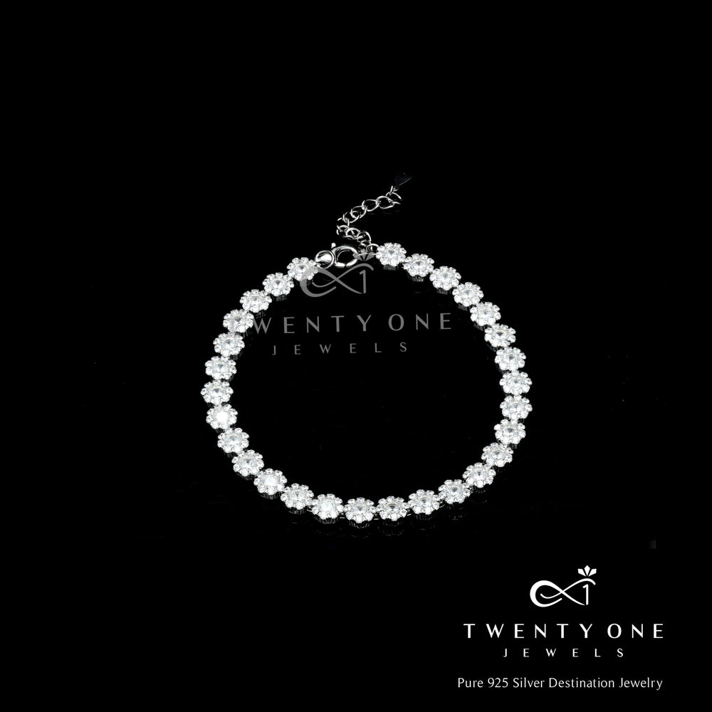 Floral Silver Bracelet