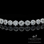 The Floral Samaira Pure 925 Silver Bracelet with American Diamonds