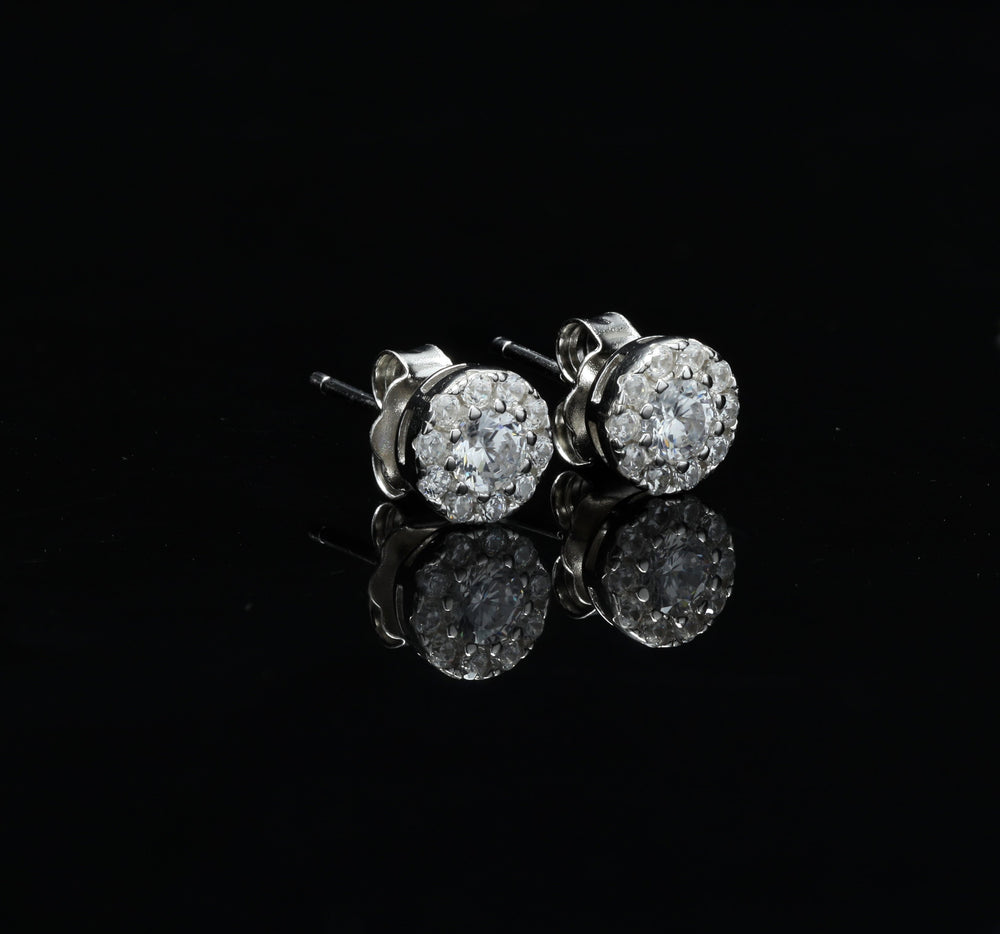 Mirana Small Diamond Studs on Pure 925 Silver