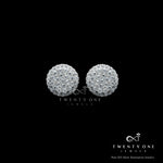 Tressy Diamond Studded Round Studs