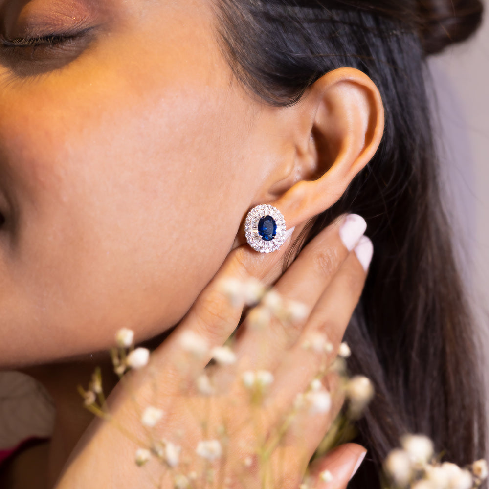 Blue Sapphire Studs