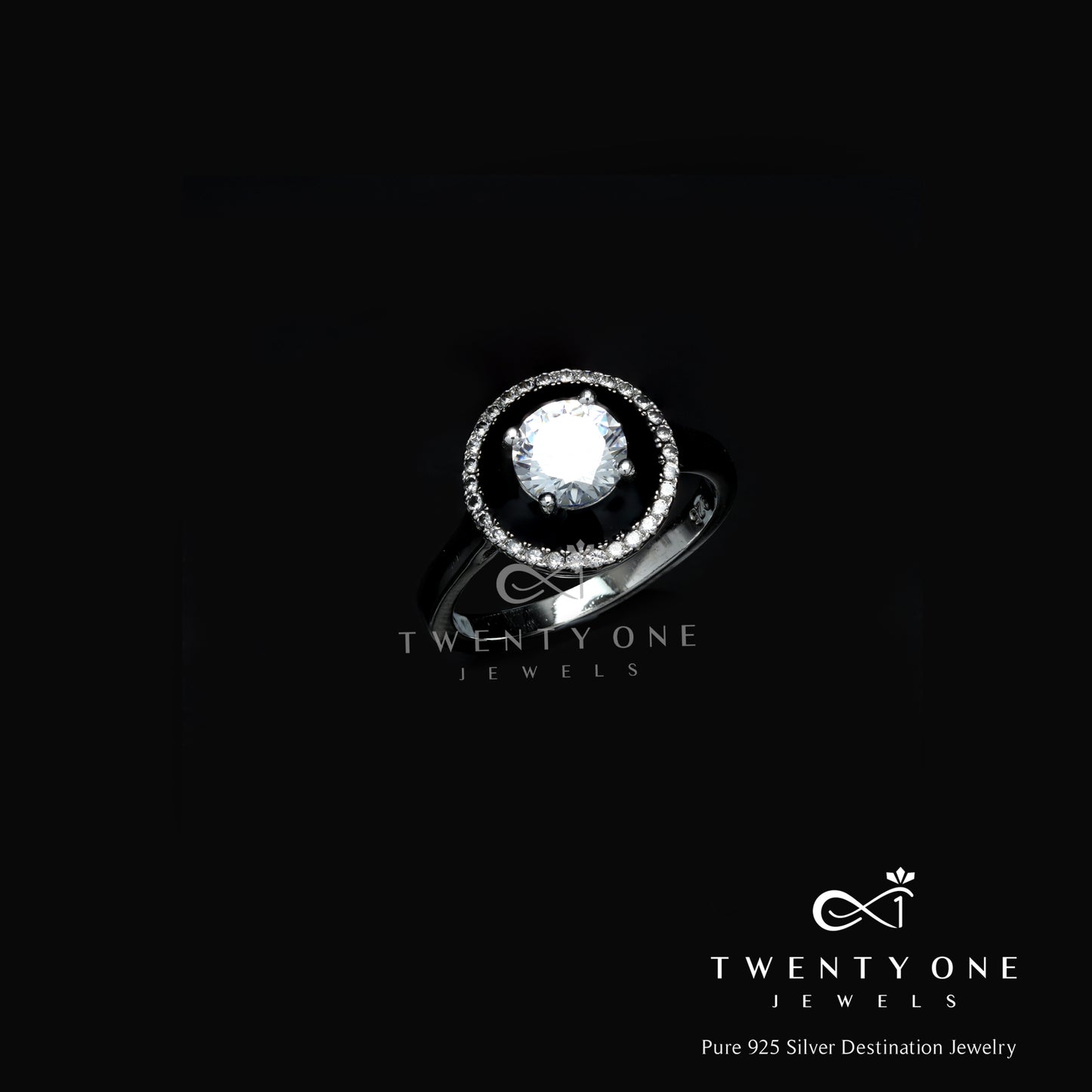 Black Beauty Reysa Solitaire Ring