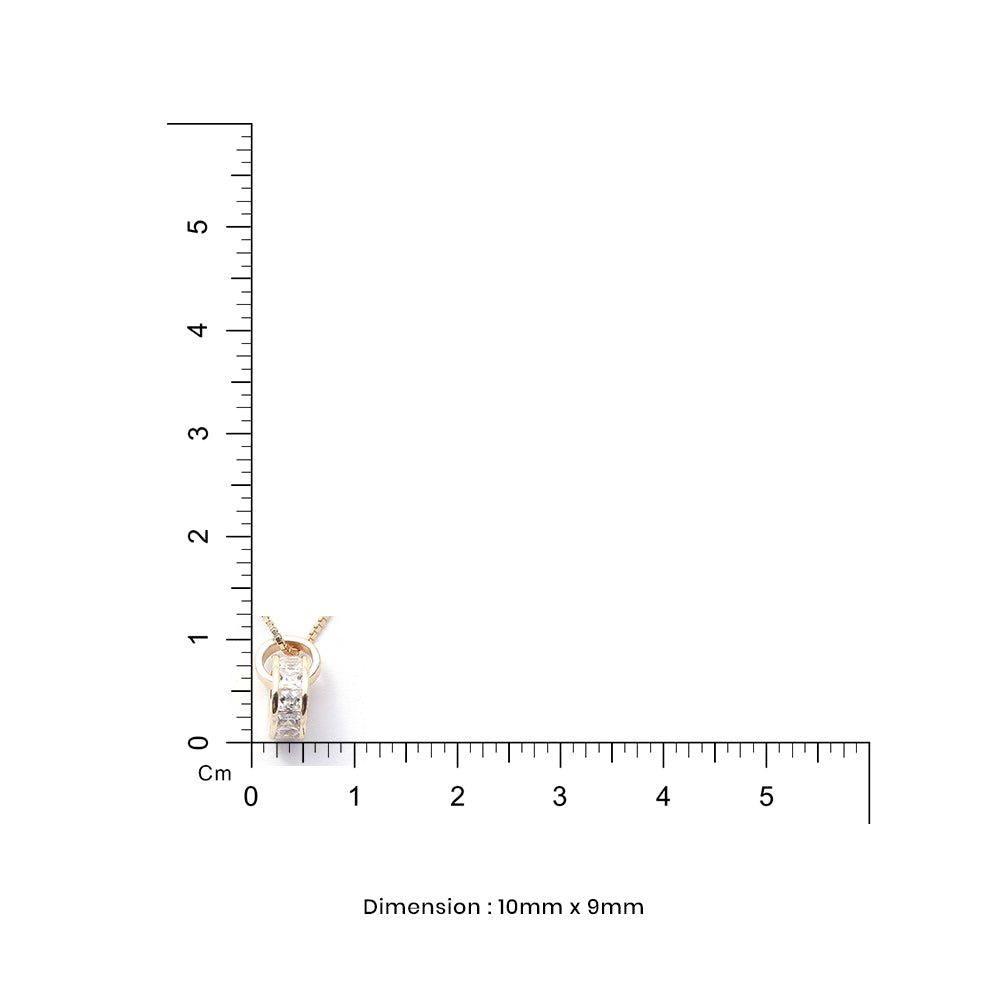 Ramaya Gold Finish Pendant with Chain on Pure 925 Silver