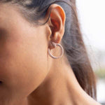 Rose Gold Cindy Half Hoops on Pure 925 Silver