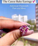 Semi Tia Hoops with American Diamond Tapers