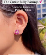 Semi Tia Hoops with American Diamond Tapers