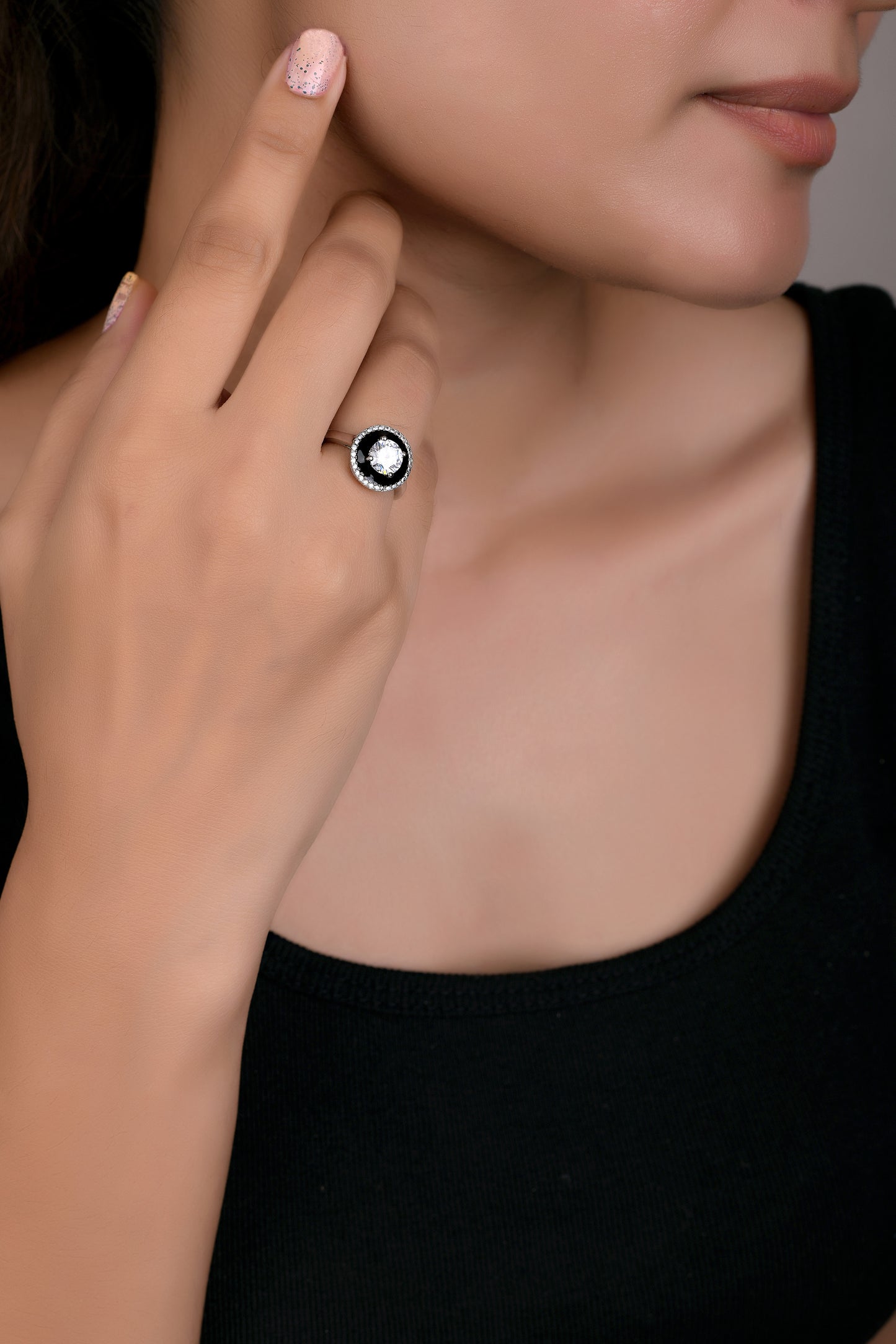 Black Beauty Reysa Solitaire Ring