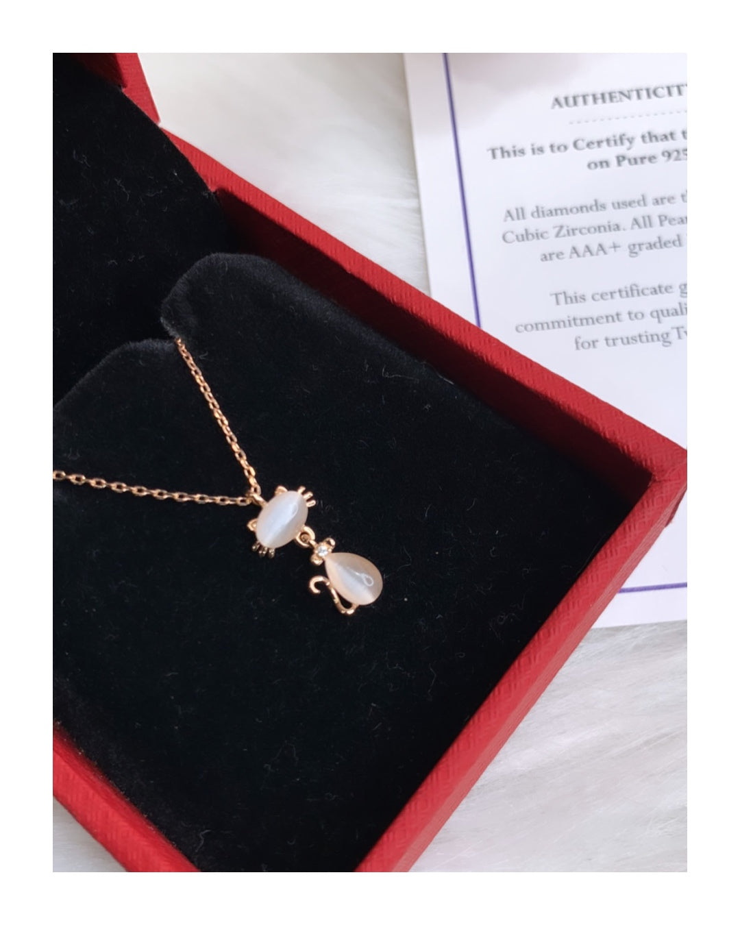Rose Gold Kitty Pendant