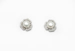 Anthurium Fresh Water Pearl Studs on Pure 925 Silver