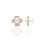 Fresh Water Pearl Rose Gold Studs