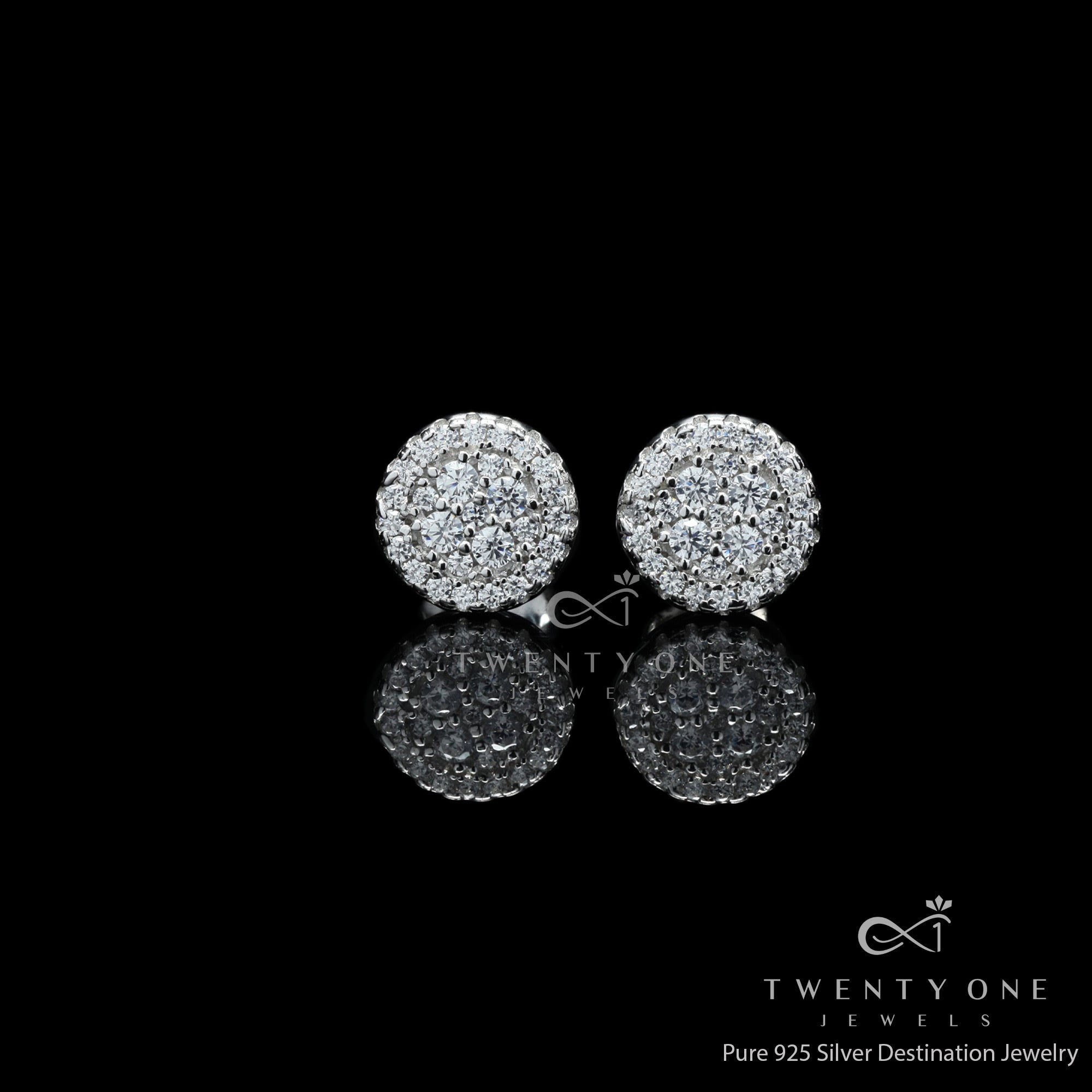 Jani Diamond Cluster Earrings  Twenty One Jewels