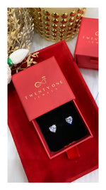 Heart Solitaire Studs